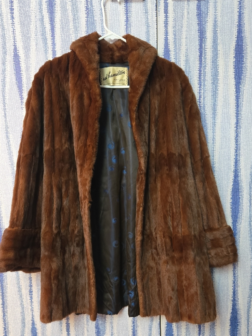 Hamilton Brown Fur Coat with Dark Lining